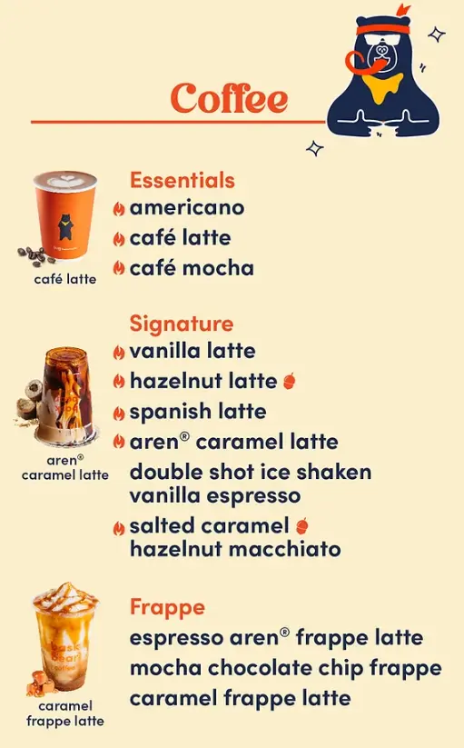 Bask Bear Menu