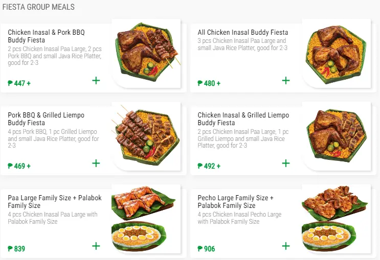 Mang Inasal Menu Prices