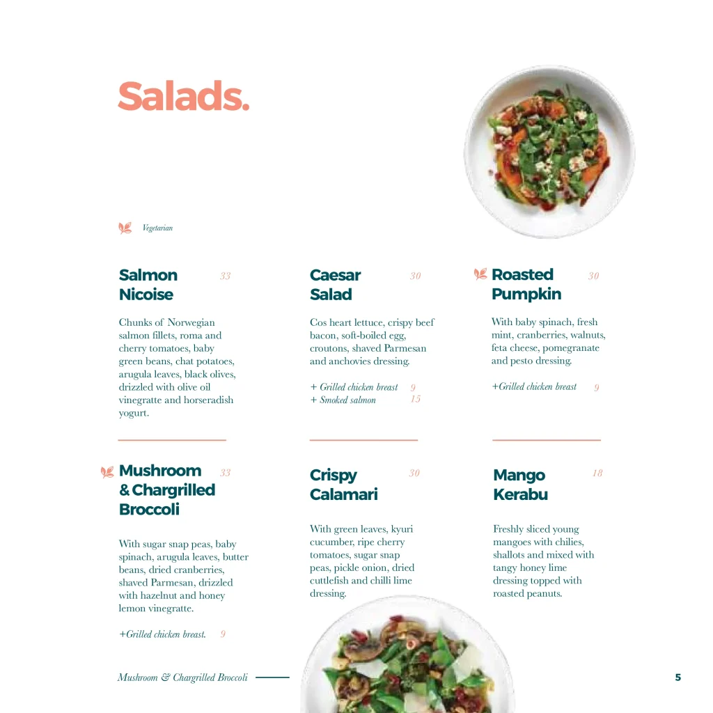 Serai Menu Salads