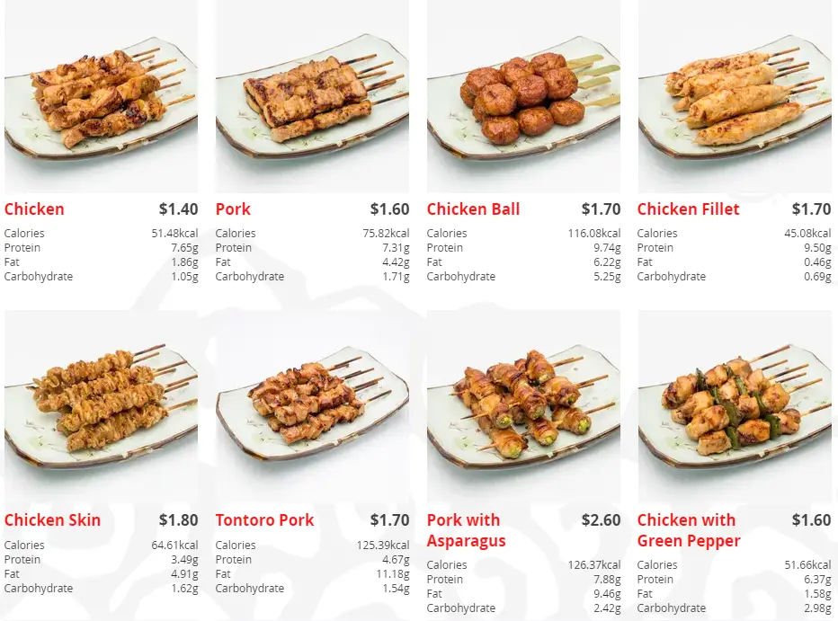 Tori Q Menu