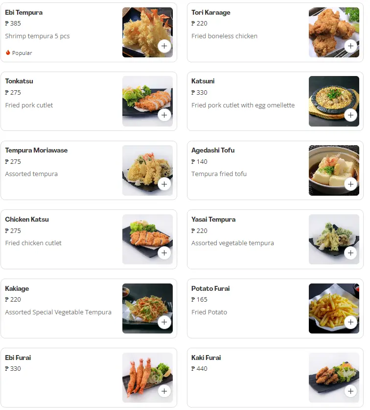 Menu Manmaru