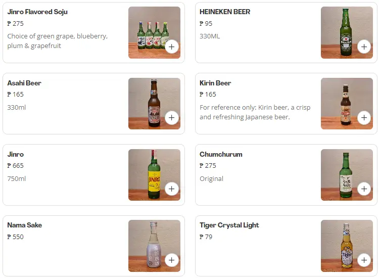 Manmaru Drinks Prices